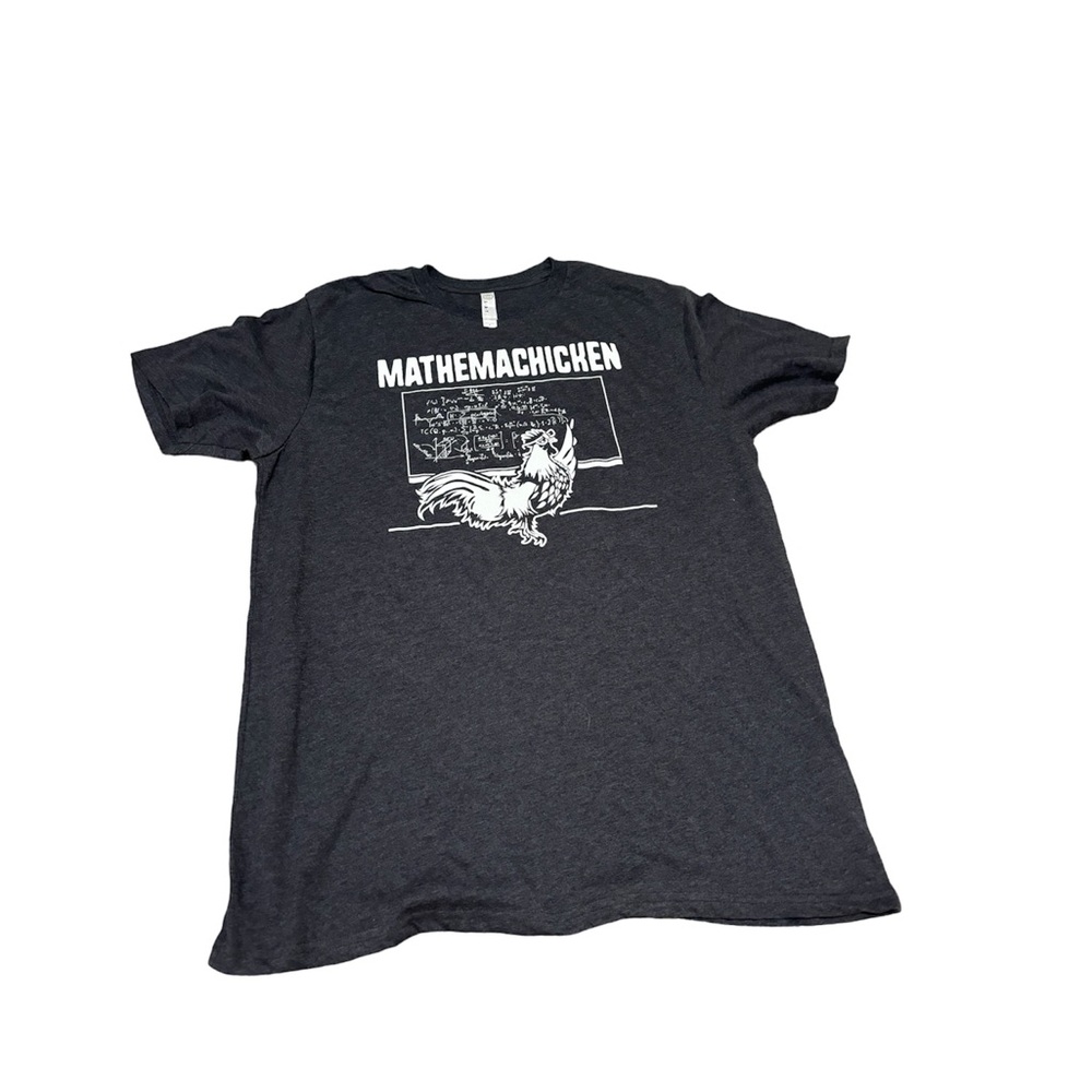 Live and Tell gray mathemachicken men’s T-shirt